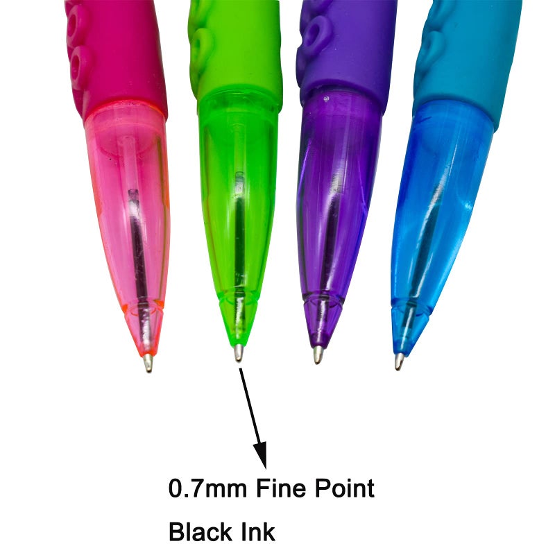 Maydahui 8 PCS Octopus Tentacle Shaped Ballpoint Pen Funny Finger Puppet Pen Black Ink Devilfish Fish Pens Soft Silicone for Boys School Student - Image 3